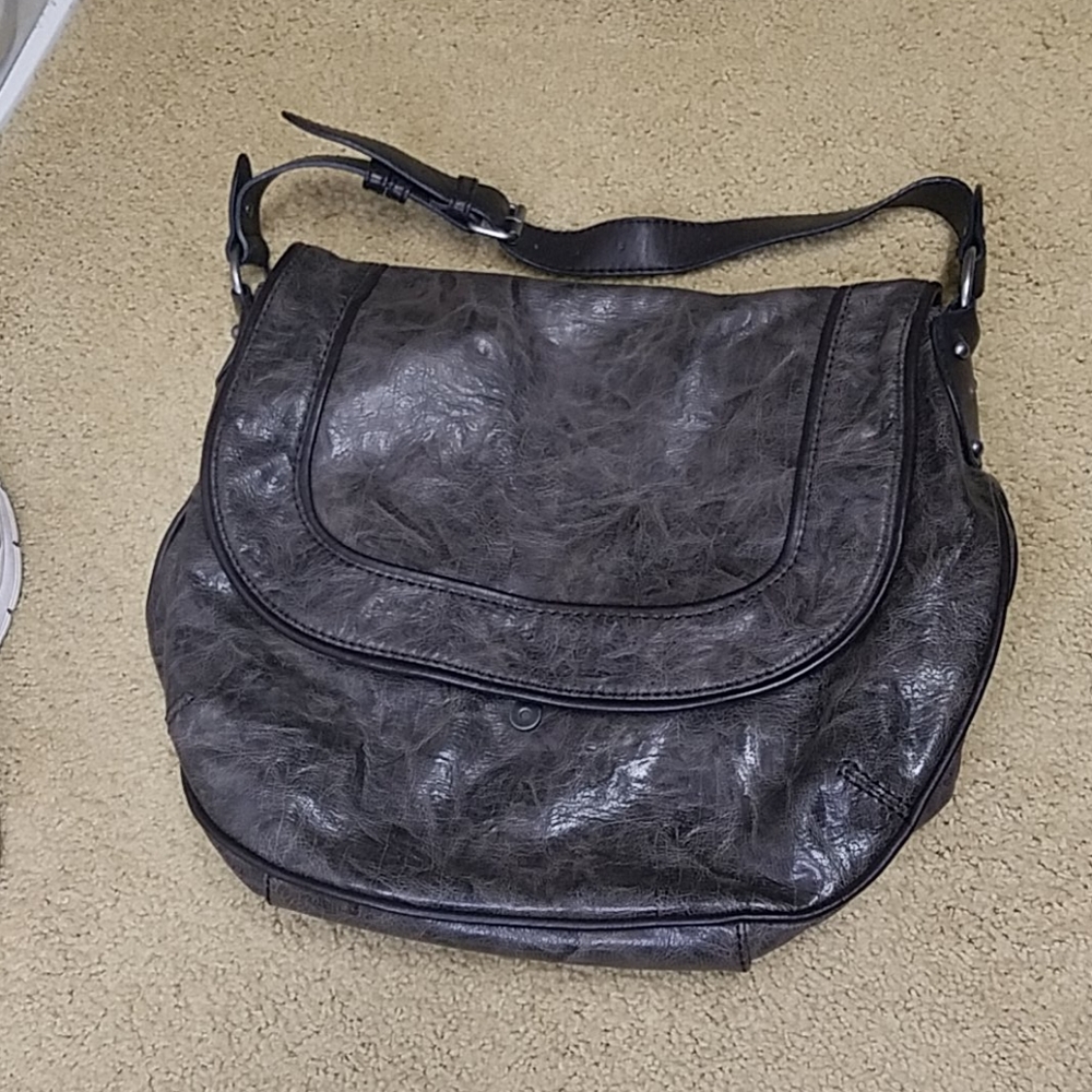 A.n.a large hobo faux leather saddle bag handbag